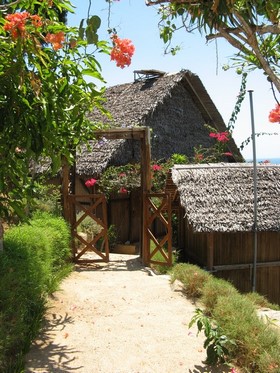 entrée du bungalow